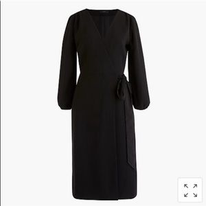 NWT J. Crew Black Wrap Dress